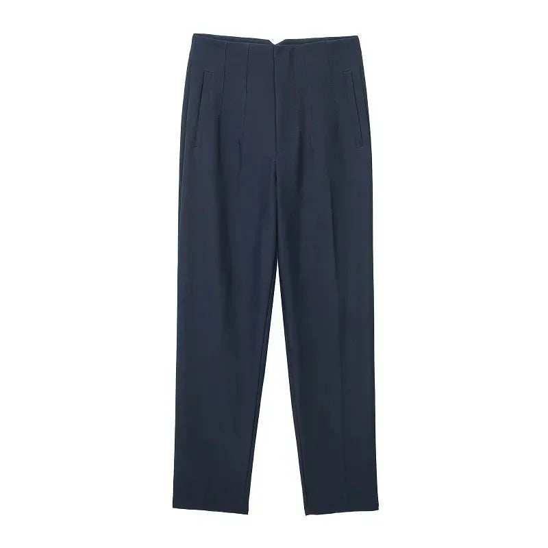 Muyer 2025 calças femininas de verão lápis calças de cintura alta para mulheres branco preto calças cortadas das mulheres streetwear calças de escritório