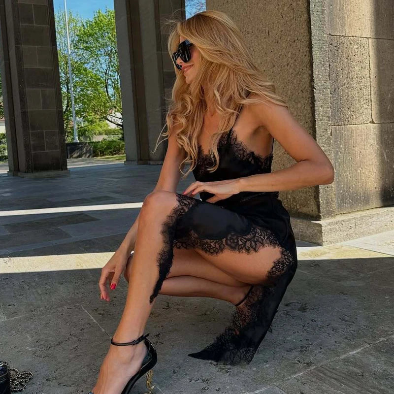 Vestido Slip de Renda Simone