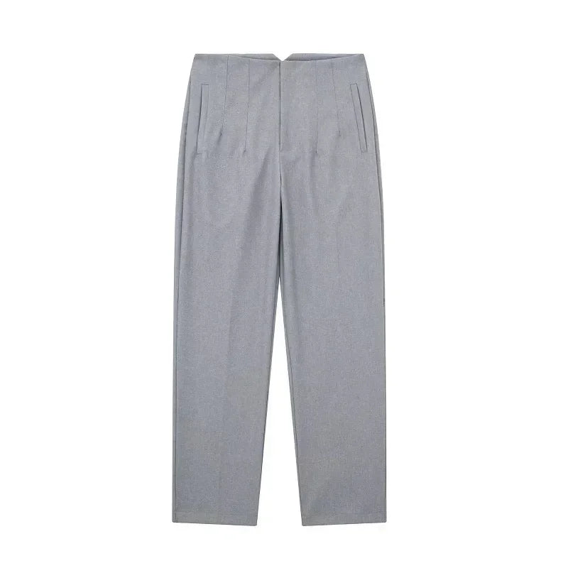 Muyer 2025 calças femininas de verão lápis calças de cintura alta para mulheres branco preto calças cortadas das mulheres streetwear calças de escritório