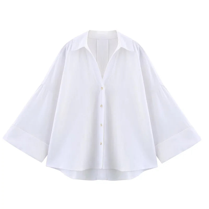 Camisa Ampla Listrada Florence