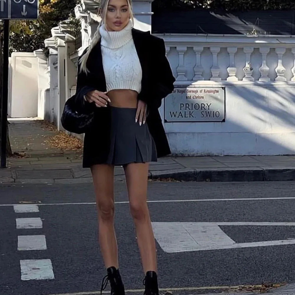 Saia-Shorts Plissada Adeline