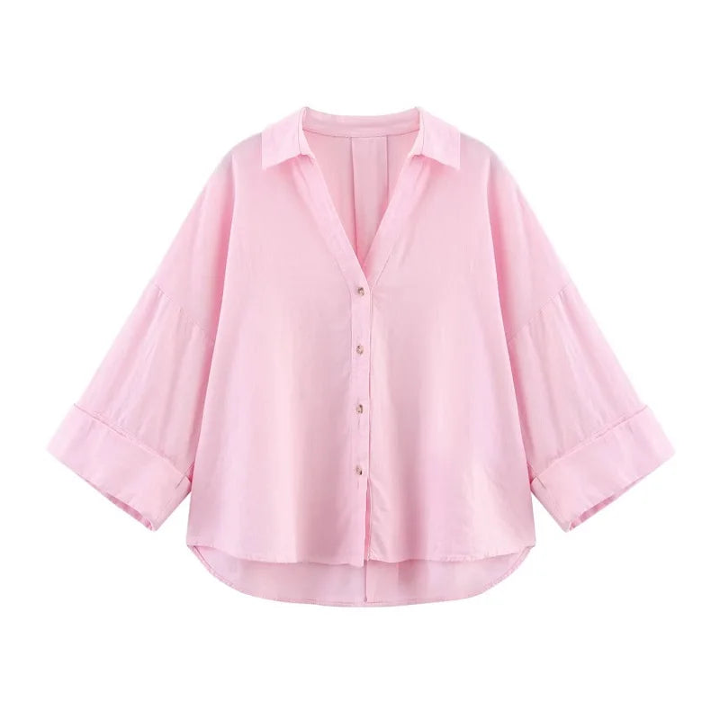 Camisa Ampla Listrada Florence