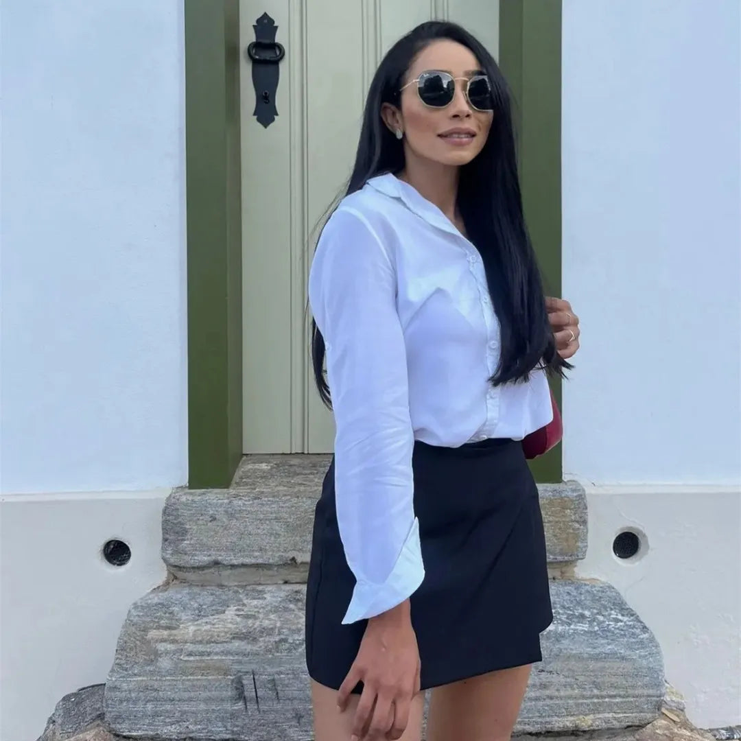 Saia-Shorts Assimétrica Noémie