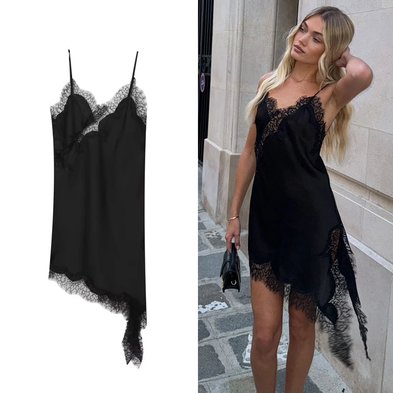 Vestido Slip de Renda Simone