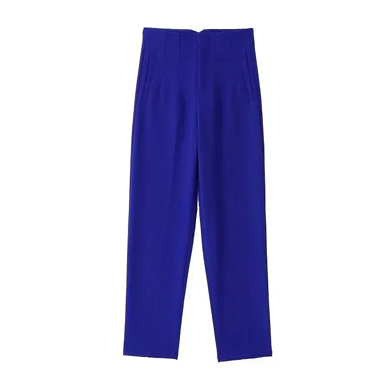 Muyer 2025 calças femininas de verão lápis calças de cintura alta para mulheres branco preto calças cortadas das mulheres streetwear calças de escritório