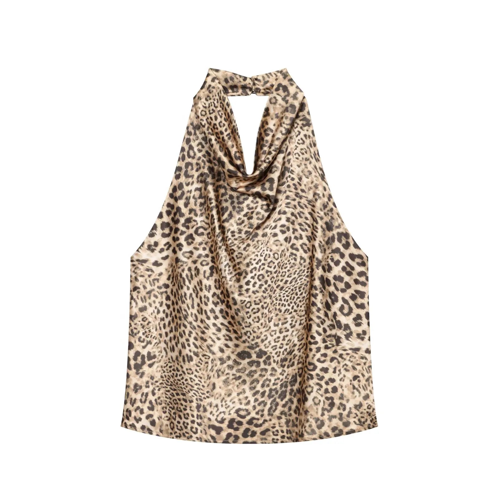 Tops de Cetim Halter MUJER para Mulheres, Tops Sem Ombros e Costas Descobertas, Tops Sexy Sem Alças para Mulheres, Camisola de Praia Feminina
