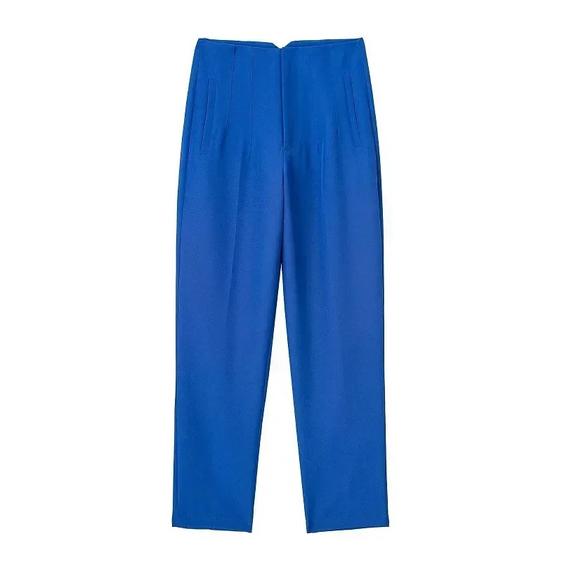 Muyer 2025 calças femininas de verão lápis calças de cintura alta para mulheres branco preto calças cortadas das mulheres streetwear calças de escritório