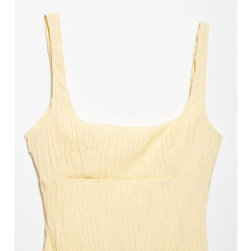 Muyer plissado deslizamento midi vestido mulher elegante festa vestidos longos para mulheres casual vestido de verão alças praia vestido feminino