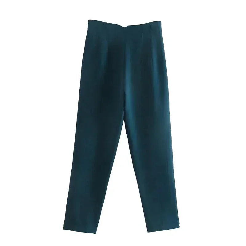 Muyer 2025 calças femininas de verão lápis calças de cintura alta para mulheres branco preto calças cortadas das mulheres streetwear calças de escritório